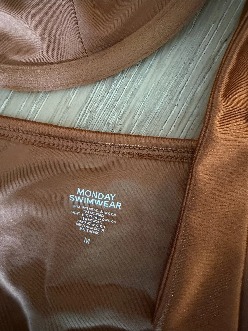 Monday Swimwear Metallic Copper Underwire Bikini